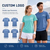 Camiseta Deportiva Unisex con Logotipo Personalizado, de Secado Rápido, Tejido Técnico, para Impresión, Uniforme de Equipo, para Hombre y Mujer, OEM, al por Mayor