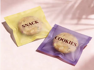 Sacs à biscuits personnalisés avec logo, trois côtés thermosoudés, emballage alimentaire flexible pour biscuits, sachets plats pour biscuits - Product Image 1