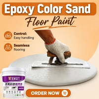 Peinture de sol en sable coloré époxy, peinture de sol en sable de quartz sans joint pour l'usine, l'entrepôt, le sol