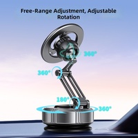 Support de téléphone magnétique robotique à 3 axes à bras long personnalisé OEM, en métal et TPU, avec aimants N52, pliable et télescopique pour tableau de bord