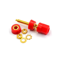 아연 합금 금도금 M5*50 단자대 5mm 스피커 소켓 4mm 바나나 소켓 육각 오디오 앰프 단자