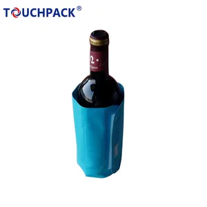 Customized Fabric Gel Ice Beer Cooler Wine Bottle Cooler For Outdoors Custom Logo