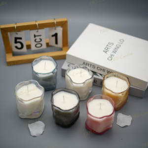 เทียนโหลแก้วสำหรับตกแต่งเทียนหอมถั่วเหลืองเทียนหอมขี้ผึ้งถั่วเหลืองฉลากส่วนตัวหรูหรา - Product Image 6