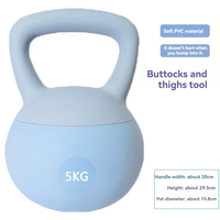 Kettlebell Multifuncional de PVC Relleno de Arena, Ecológico, Ergonómico, para Entrenamiento de Glúteos y Fuerza de la Parte Inferior del Cuerpo en Casa
