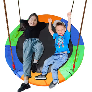 Saucer Tree Swing Grande balançoire en corde avec plateforme de balançoire nid d'enfant et mousqueton bonus pour l'extérieur - Product Image 3