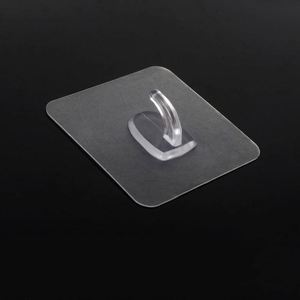 Transparent Strong Self Adhesive Stainless Steel Eco-Friendly Multifunction <b>Plastic</b> Door Wall Hangers <b>Hooks</b> for Garage - Product Image 5