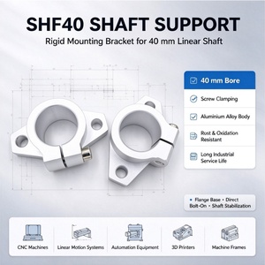 SHF40 Linear Shaft Support 40mm Aluminum Alloy Horizontal SHF Type Pillow Block Bearing Housing for CNC Automation - Product Image 1