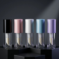 Vente en gros OEM&ODM – Gloss à lèvres liquide transparent rond vide, personnalisable avec logo, marque privée, maquillage végétalien