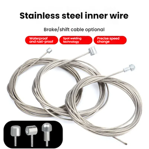 Kit <span class=keywords><strong>de</strong></span> câbles <span class=keywords><strong>de</strong></span> frein 2M pour VTT et <span class=keywords><strong>vélo</strong></span> <span class=keywords><strong>de</strong></span> route, avec câble interne pour levier <span class=keywords><strong>de</strong></span> vitesses et ligne <span class=keywords><strong>de</strong></span> <span class=keywords><strong>vitesse</strong></span> pour le cyclisme - Product Image 2