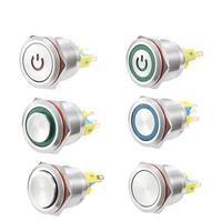 Interrupteur à bouton-poussoir intelligent en acier inoxydable Chinakel 22 mm avec LED pour hotte aspirante, protection IP67 IK10, 4A 220VAC 1NO1NC