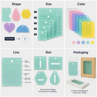 Règle de couture en acrylique personnalisée, modèle transparent pour la couture, outil de mesure de courbes pour le patchwork, feuille avec lignes personnalisées pour le bricolage et l'artisanat