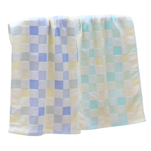 Serviette de Visage en Gaze de Coton Pur Carlota 35x75cm à Carreaux – Serviette de Nettoyage Quotidien – Ensemble Cadeau de Serviettes - Product Image 5