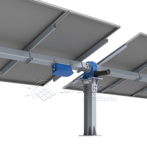 SUPER SOLAR Module <span class=keywords><strong>Solaire</strong></span> Auto-<span class=keywords><strong>Tracker</strong></span> 1P Système de Suivi Plat à Axe Unique Surface Galvanisée à Chaud Réducteur Rotatif - Product Image 1