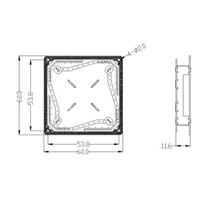 Küçük boyutlu dairesel polarizasyon rfid antenne pcb UHF el okuyucu için düşük duran dalga RFID anten