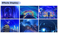 Système de projecteur immersif interactif 3D holographique avec Tunnel immersif, modélisation de vidéos riches, Projection murale, réalité