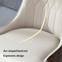 Chaise de restaurant mobile en cuir de luxe moderne, dossier en bois de sève haut de gamme, peinte, écologique, design hôtelier