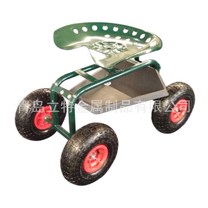 รถเข็นเก้าอี้โลหะ Qingdao Litte 4 ล้อ ปรับระดับได้ พกพาสะดวก ทนทาน ใช้งานกลางแจ้ง - Product Image 4
