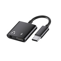 Adaptador USB Tipo-C 2 en 1, Cable Convertidor de Auriculares de 60W para PC/Tablet Android, Carga Rápida con Cable de 3.5mm, Envío Rápido, en Stock