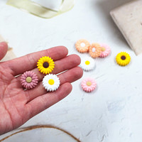 Perles focales en silicone en forme de fleur 20 mm, perles marguerites en stock pour la fabrication de attaches-tétines et de jouets de dentition pour bébés, vente en gros et personnalisation