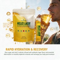 Poudre d'hydratation électrolytique Aeglewell Helles Lager, 30 sachets, 0 sucre, 0 glucides, végétarien, sans alcool, fabriqué en usine certifiée GMP