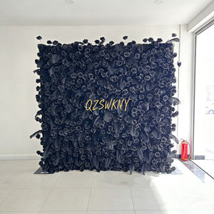 Mur floral artificiel haut de gamme 8ft x 8ft, design 3D pour mariage, fête, événement, décoration de photomaton - Product Image 3
