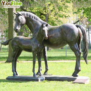 Tamaño personalizado al aire libre City Park Estatuas <span class=keywords><strong>de</strong></span> bronce <span class=keywords><strong>de</strong></span> caballos Escultura comercial - Product Image 6