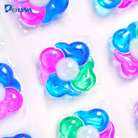 Capsules de lessive haute efficacité Polyva, capsules de lavage solubles dans l'eau pour le nettoyage des vêtements ménagers