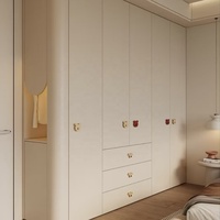Armoire enfant moderne en bois, série Muffy, taille King, portable, modulaire, écologique, personnalisable OEM/ODM, garantie 5 ans