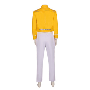 Disfraz de Cosplay de Freddie Mercury, Chaqueta Militar Amarilla, Uniforme de Banda - Product Image 5