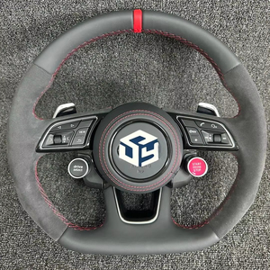 Volante Deportivo de Cuero Personalizado para <span class=keywords><strong>Audi</strong></span> A3 A4 A5 A6 C6 C7 A7 R8 RS RS3 RS4 RS5 S3 S4 S5 RS6 RS7 Q3 TT TTRS A1 - Product Image 1