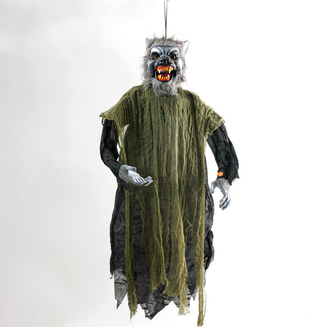 Animatronic Prop Halloween Hanging Ghost  Halloween Electric Voice Prop