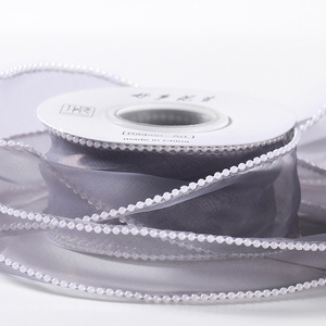 Fil de queue de poisson perlé gris ciment (4 cm x 5 yards); Ro