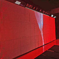 Panneau d'écran LED transparent en maille P15.6 DIP, luminosité >10000 Nits, pour extérieur, avec animation et graphiques SDK