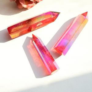 Cristal Aura Rojo Blanco de Alta Calidad al por Mayor, Puntas de Cristal Pulidas, Tendencia Moderna de Moda, 7-10cm, para Decoración del Hogar en Días Festivos - Product Image 6