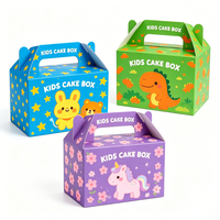 Boîtes à repas en papier personnalisées avec logo pour enfants, boîtes à lunch portables pour l'école, emballages de friandises à motifs de dessins animés, vente en gros directe usine