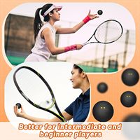 12 balles de squash 38 mm à double point jaune, balles de sport en caoutchouc professionnelles, petites, pour l'entraînement, la pratique et la compétition, fabriquées en Chine