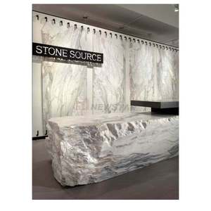 Decorative Elegant Small Front Desk in Marble for Hotel and Office Reception Commercial - Product Image 2