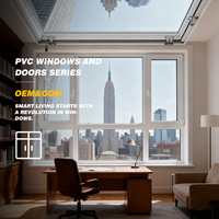 Fenêtres en PVC à double vitrage, à ouverture vers l'extérieur, résistantes aux ouragans, en verre UPVC, fenêtres à battants