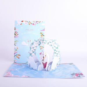 Cartes d'invitation de mariage personnalisées Winpsheng, design créatif 3D pop-up, finition mate moderne, papier offset 148x210mm - Product Image 3