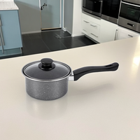 Promotion : Casserole Chef Antiadhésive en Acier Carbone avec Couvercle, Poignée Bakélite, 16 cm – Idéale pour le Lait