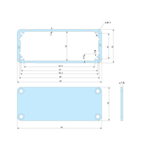 Boîtier en aluminium anodisé, boîtier métallique pour instruments électroniques, boîtier pour circuits imprimés, boîte de jonction
