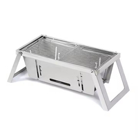 Yun petit barbecue à charbon de bois extérieur épaissi en acier inoxydable deuxième-gril pliant ménage Barbecue extérieur