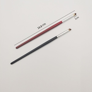 Slanted Head Nail Art Brush Nylon Synthetic Gradient <b>Glitter</b> Smudge <b>Pen</b> Mahogany Handle Starry Sky Ombre Manicure Paint Tool - Product Image 5