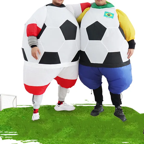 Costume de Football gonflable avec drapeau des pays du Qatar, vente en gros, 2022