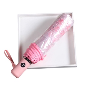 Paraguas Transparente de Nuevo Estilo con Estampado Completo de Sakura, Paraguas con Logotipo Personalizado, Paraguas Transparente Multicolor - Product Image 5