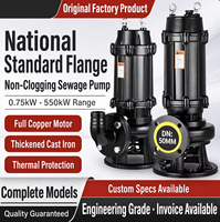 Pompe submersible anti-colmatage série WQ, pompe électrique submersible en fonte pour eaux usées, pour le rejet des eaux usées, OEM