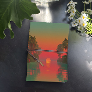 A6 fait à la main beau cahier merveilleux cadeau de Thanksgiving pour les grands-parents adapté à la collecte d'<span class=keywords><strong>histoires</strong></span> avec des palmiers Su - Product Image 1