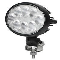 Projecteur de travail LED ovale pour voiture, 8 LED, 40W, 2500 Lumens, pour véhicules tout-terrain, voitures personnalisées, projecteur de route haute performance, usage professionnel
