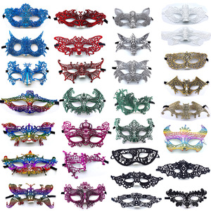 Maschera per Occhi <span class=keywords><strong>Sexy</strong></span> e Divertente per Halloween, Accessorio per Cosplay e Spettacoli, Maschera Dorata in Pizzo per Feste di Halloween - Product Image 1