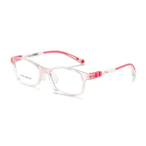 Montatura per <span class=keywords><strong>Occhiali</strong></span> <span class=keywords><strong>da</strong></span> <span class=keywords><strong>Vista</strong></span> Ultra-leggera TR per Studenti e Bambini CZ1022, Stile Punk Quadrato per Ragazzi e Ragazze, Lenti AC, Nasello in Silicone Morbido - Product Image 1